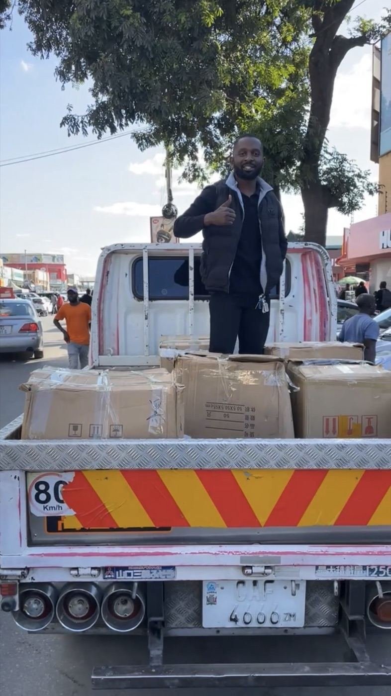 Dispatch of a consignment for client delivery in Lusaka