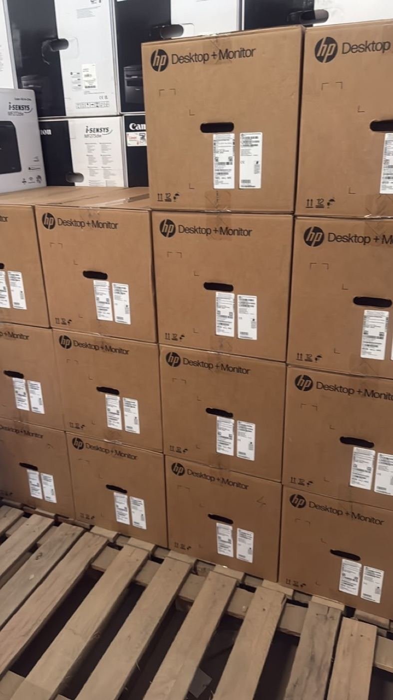 HP desktop and monitor stock held for institutional supply